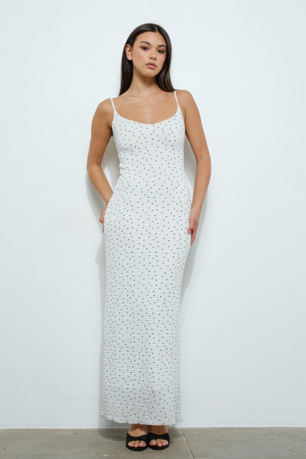 Open Back Polka Dot Dress