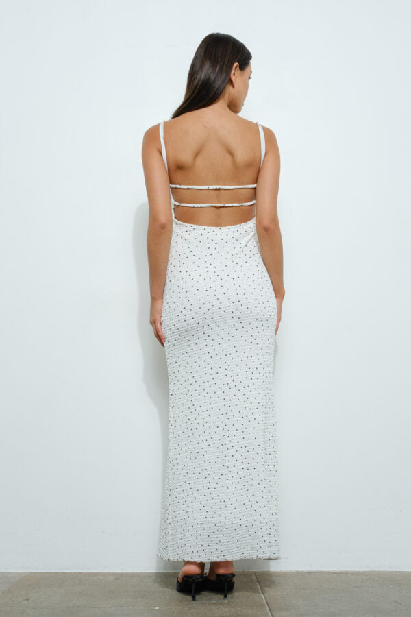 Open Back Polka Dot Dress