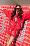 Red Scatter Coca Cola Shorts-Licensed and Trademarked-FINAL SALE