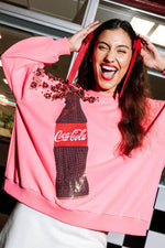 Neon Pink LICENSED AND TRADEMARKED COCA-COLA Sweatshirt-FINAL SALE
