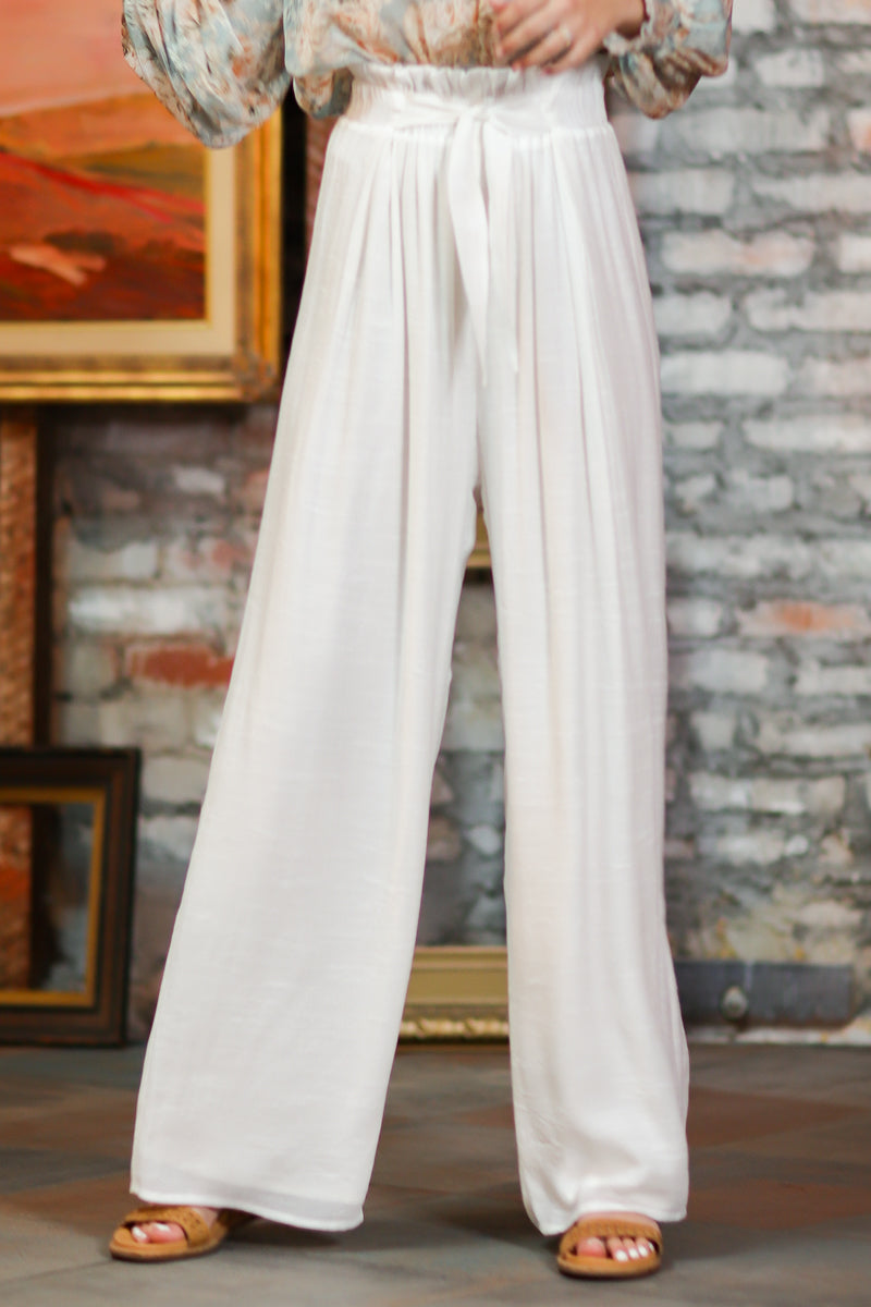 Tie Front Wide Leg Pants