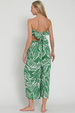 Green/White Tube Jumpsuit