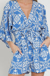 Blue Kimono Romper