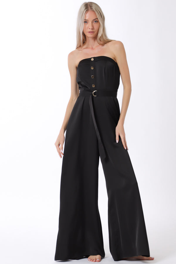 Tube Satin Jumpsuit