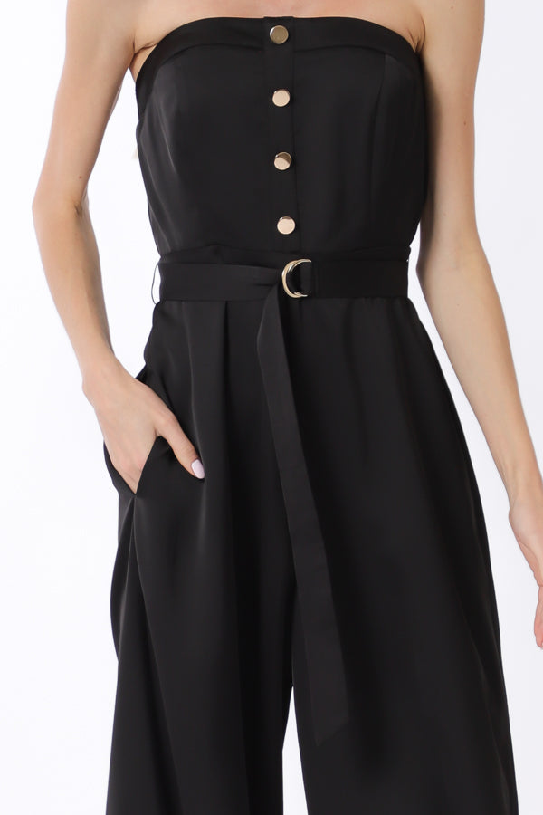 Tube Satin Jumpsuit