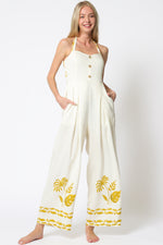 Golden Ivory Palm Jumpsuit