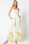 Golden Ivory Palm Jumpsuit