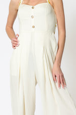 Golden Ivory Palm Jumpsuit