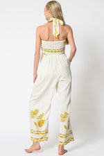 Golden Ivory Palm Jumpsuit