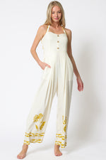 Golden Ivory Palm Jumpsuit