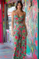 Green and Pink Jumpsuit