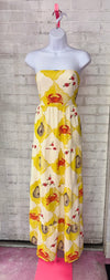 Yellow Lobster Sea Maxi Dress