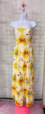 Yellow Lobster Sea Maxi Dress
