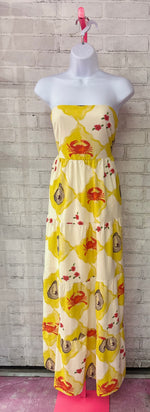 Yellow Lobster Sea Maxi Dress