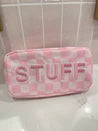 Checkered Make Up Bag