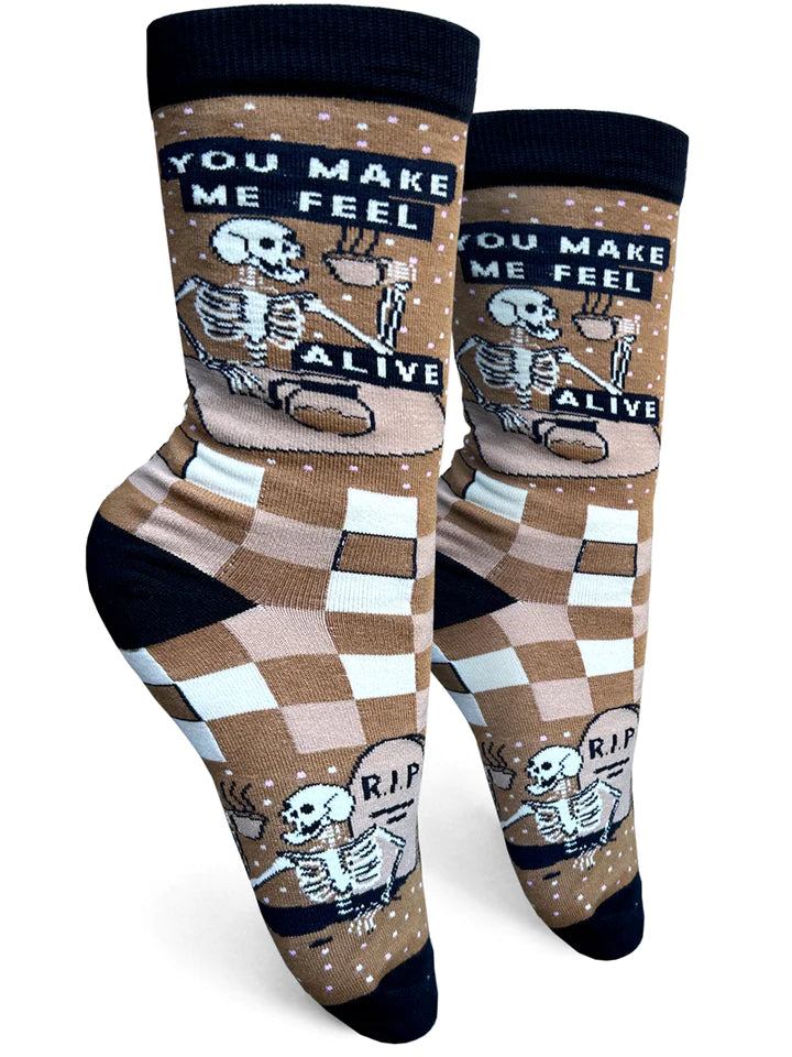 You Make Me Feel Alive Womens Crew Socks