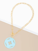 Toggle Pendant Clover Necklace