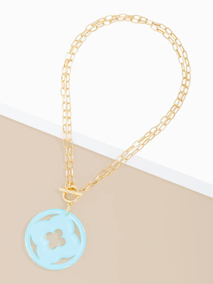 Toggle Pendant Clover Necklace