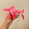 Pink Bow Disco Car Charms
