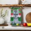 When I Think of You Holiday Christmas Tea Towel
