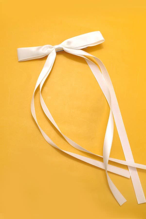 Skinny Long Bow Hair Clip