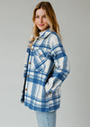 Royal Blue & Cream Plaid Jacket