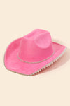 Rhinestone Pearl Trim Cowboy Hat