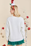 Merry Wreath Knit Sweater with Red Bow – Holiday Pullover