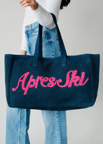 Navy & Pink Apres Ski Tote