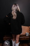 Oversize Black Sherpa Western Jacket