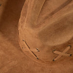 Braided Brim Faux Suede Cowboy Hat