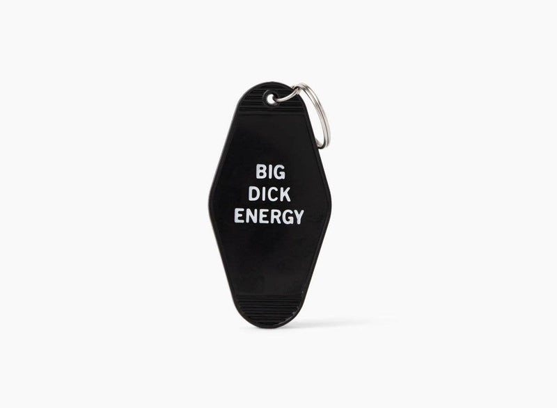 Big Dick Energy Funny Motel Keychain in Black