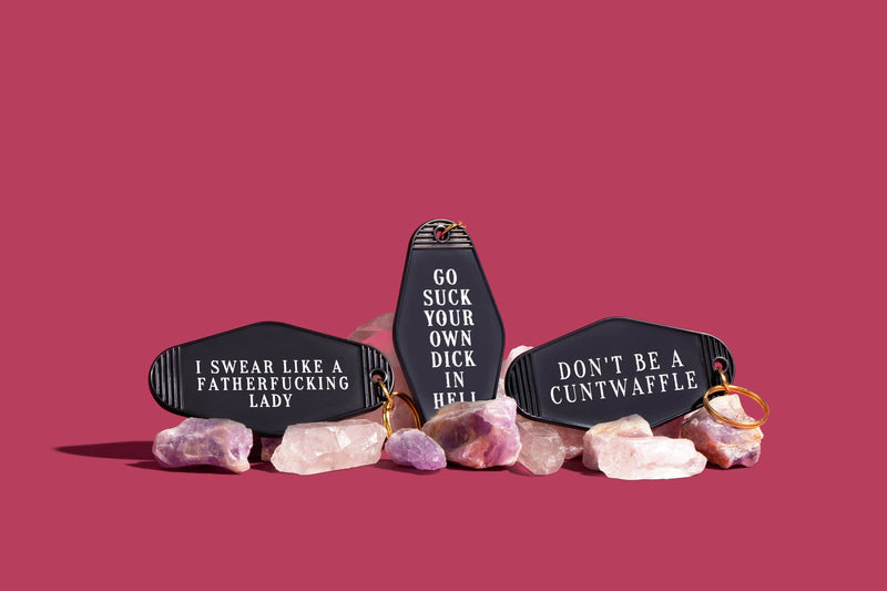 I Swear Like a Fatherfucking Lady Profanity Motel Keychain