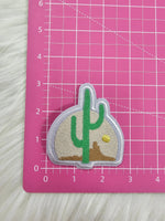 Southwestern Cactus Desert Scence Embroidery Iron On Patch