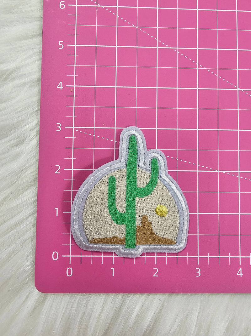Southwestern Cactus Desert Scence Embroidery Iron On Patch