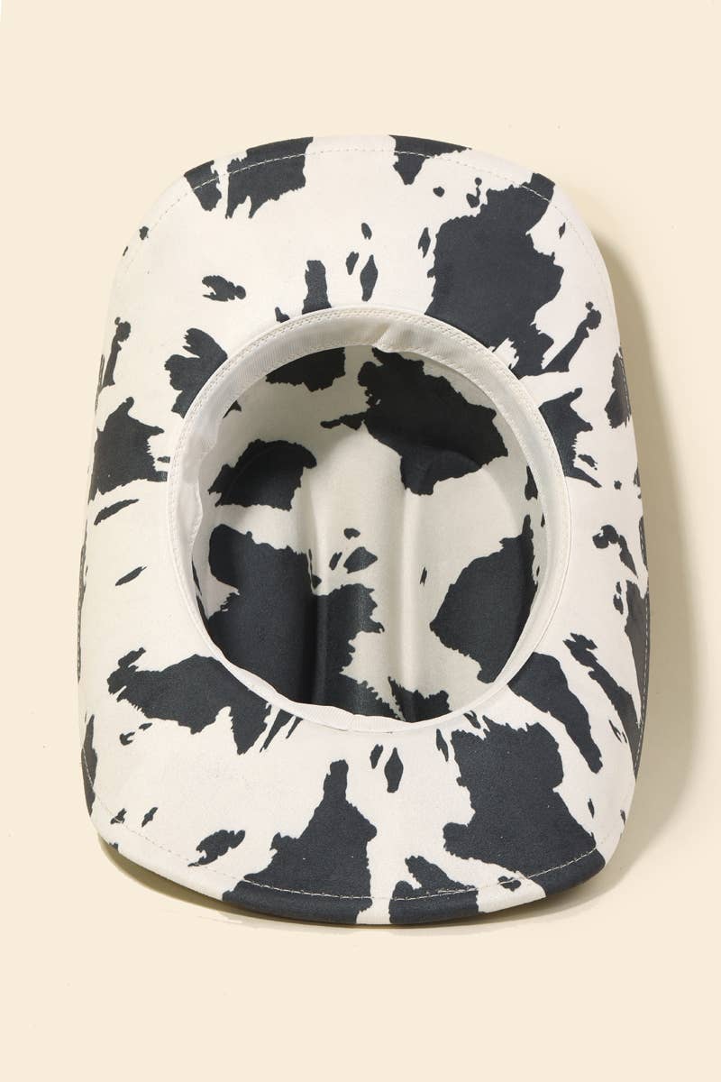 Cow Print Cowboy Hat