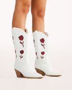 White Garnet Cowboy Boot