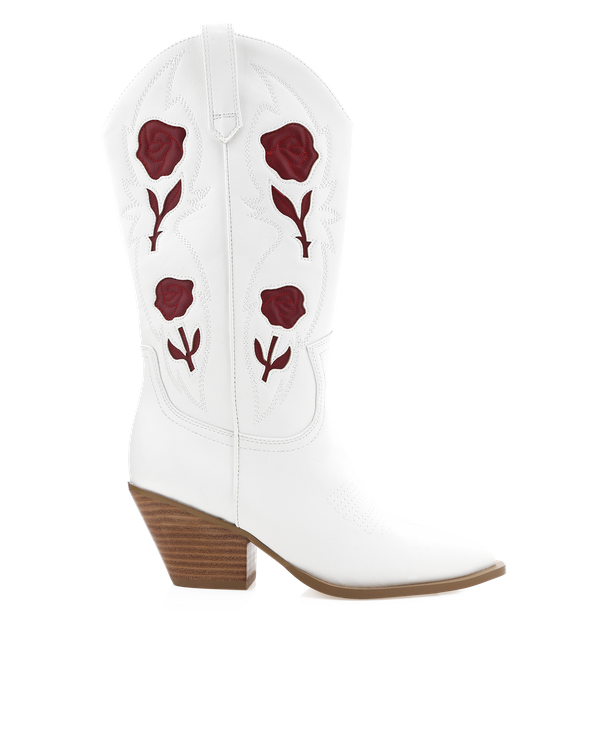 White Garnet Cowboy Boot