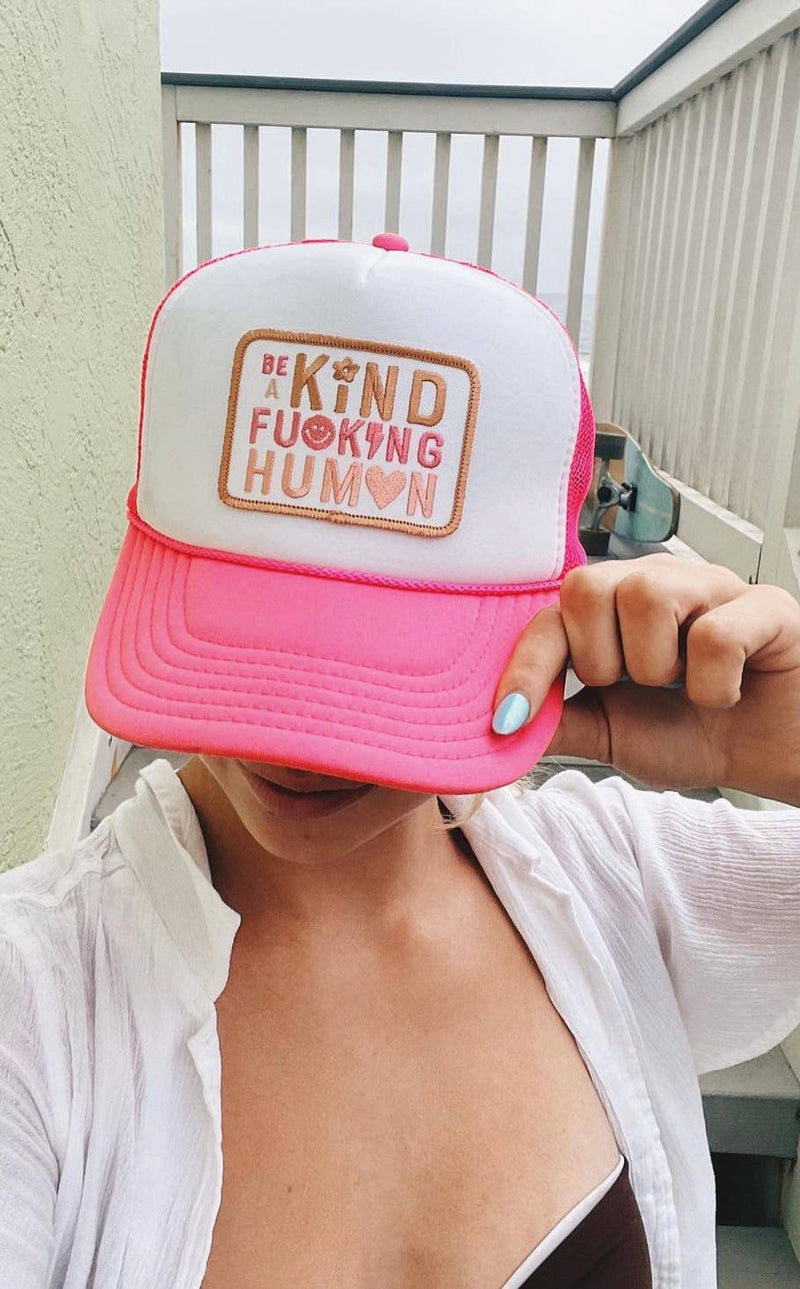 BE A KIND HUMAN PATCH Pinks