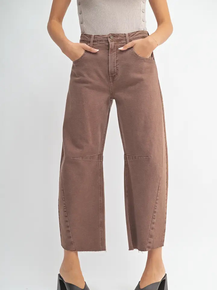 Olive Barrel Jean