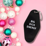 Big Dick Energy Funny Motel Keychain in Black