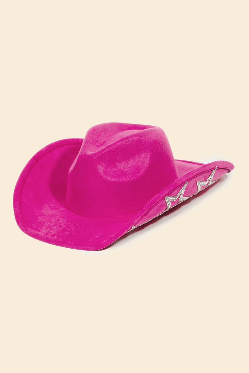 Studded Rhinestone Star Cowboy Hat