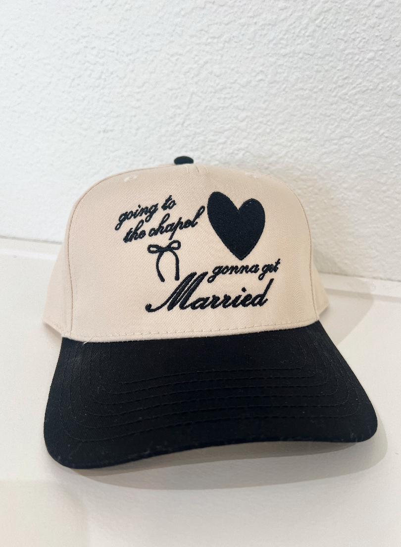 Going To The Chapel - Black Vintage Trucker Hat