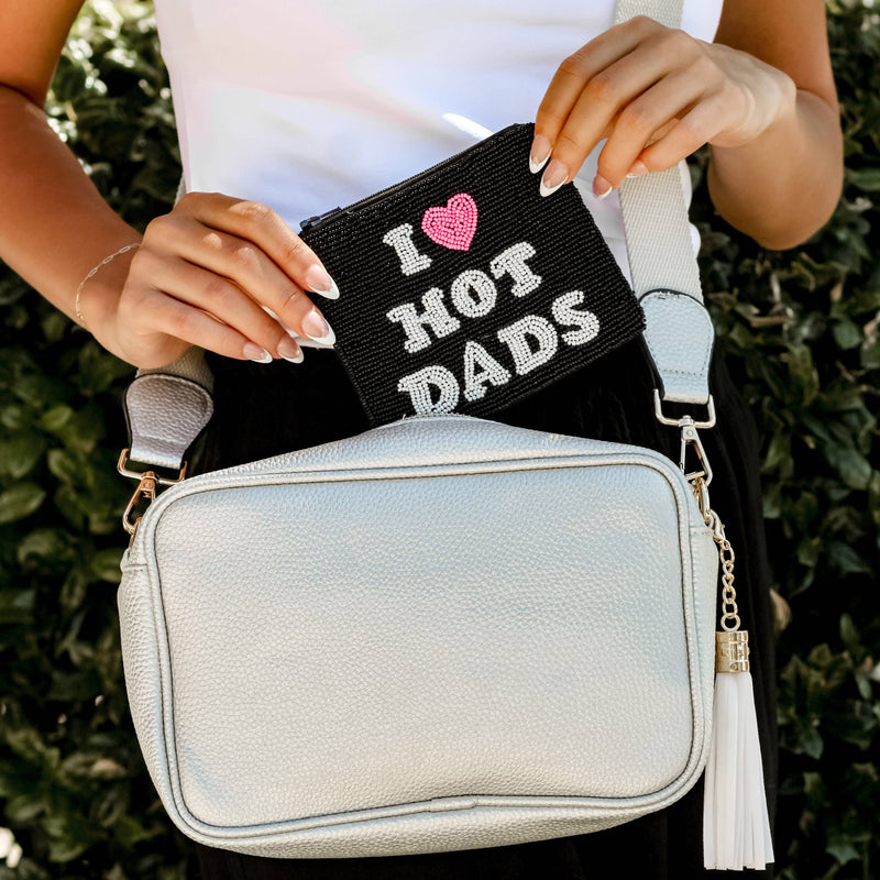 I Love Hot Dads Seed Bead Bag