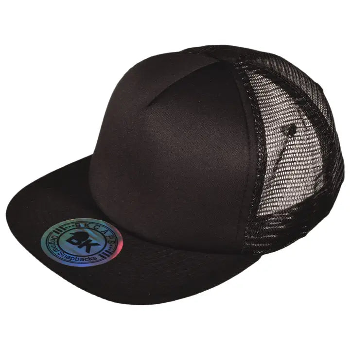 Blank Flat Bill Trucker Hat