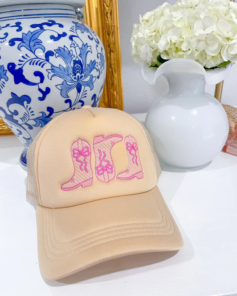Cowboy Boot Bow Trucker