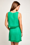 Green Envy Vest Crop Top and Mini Skirt-SET SIZES MUST MATCH