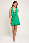 Green Envy Vest Crop Top and Mini Skirt-SET SIZES MUST MATCH