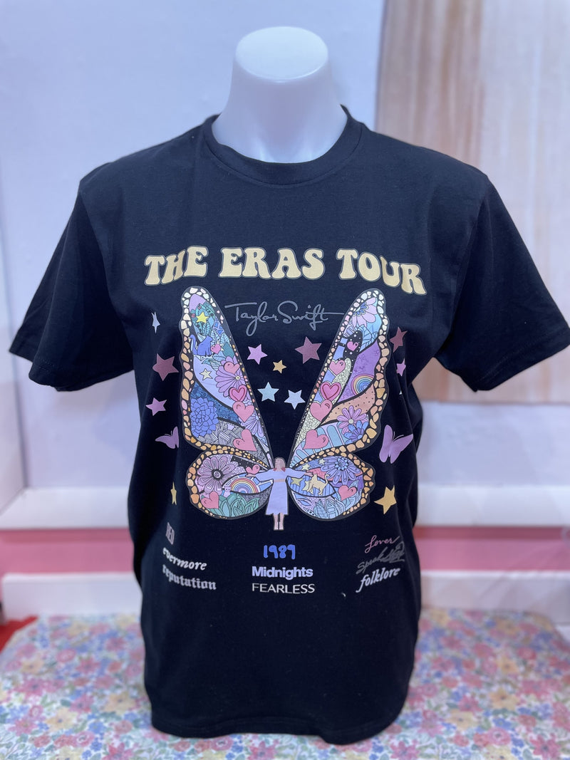 Butterfly Eras Black Graphic Tee