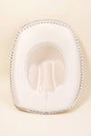 Rhinestone Pearl Trim Cowboy Hat